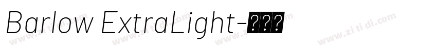 Barlow ExtraLight字体转换